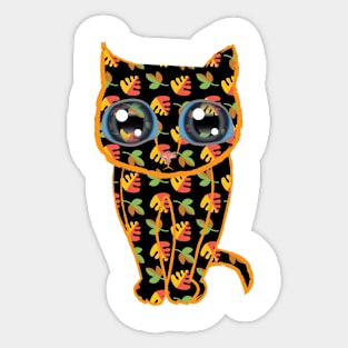 patterned kitty Sticker